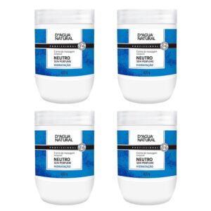 Kit 4 Potes Creme De Massagem Corporal Dagua Natural Neutro 650g Sem — Perfumes