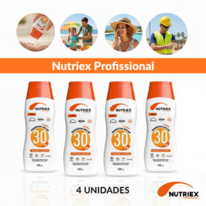 Kit 4 Protetor Solar Nutriex Fps 30 Toque Seco 120ml Proteção Uva Uvb