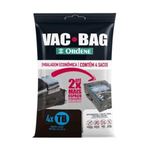 Kit 4 Sacos a Vácuo Organizadores Trip Bag para Viagem Transparente