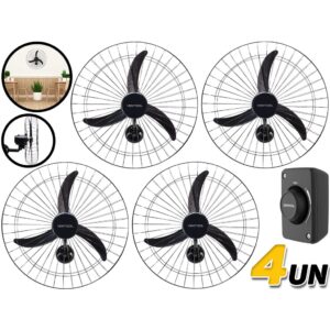 Kit 4 Ventilador De Parede 60cm P Loja Industrias Academia Comércio