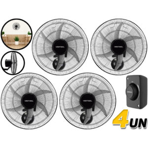 Kit 4 Ventilador De Parede Steel 50cm Para Lojas Galpão Escritório — Esporte e Lazer