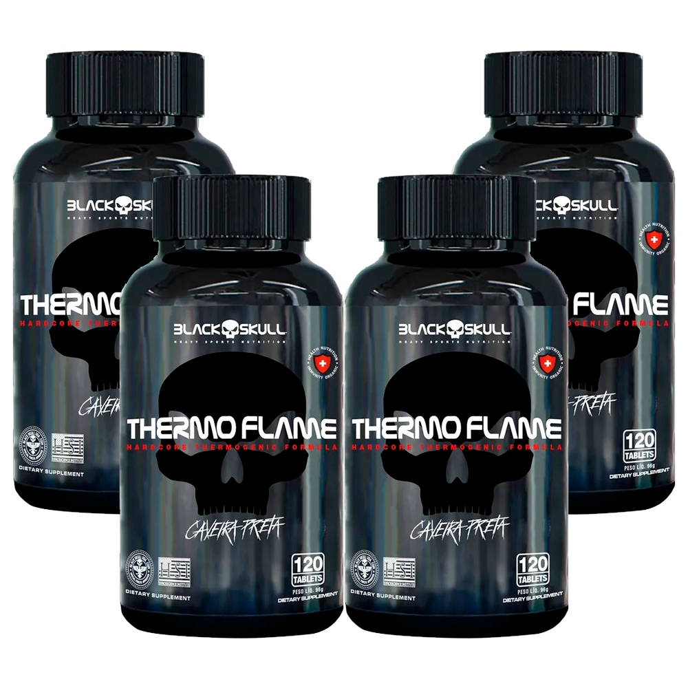 Kit 4x Termogênico Thermo Flame 120 Tabletes cada Black Skull — Informática