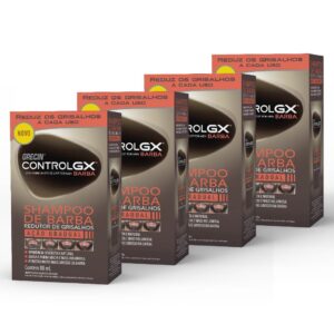 Kit 4x unidades Grecin Control Gx Shampoo De Barba e Redutor
