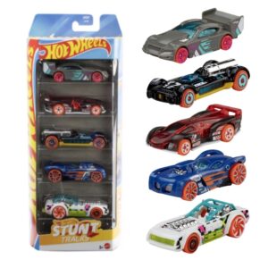 Kit 5 Carrinhos Hot Wheels Stunt Tracks Mattel
