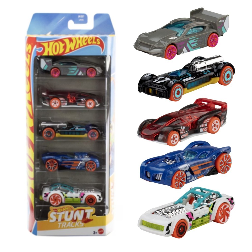 Kit 5 Carrinhos Hot Wheels Stunt Tracks Mattel — Brinquedos