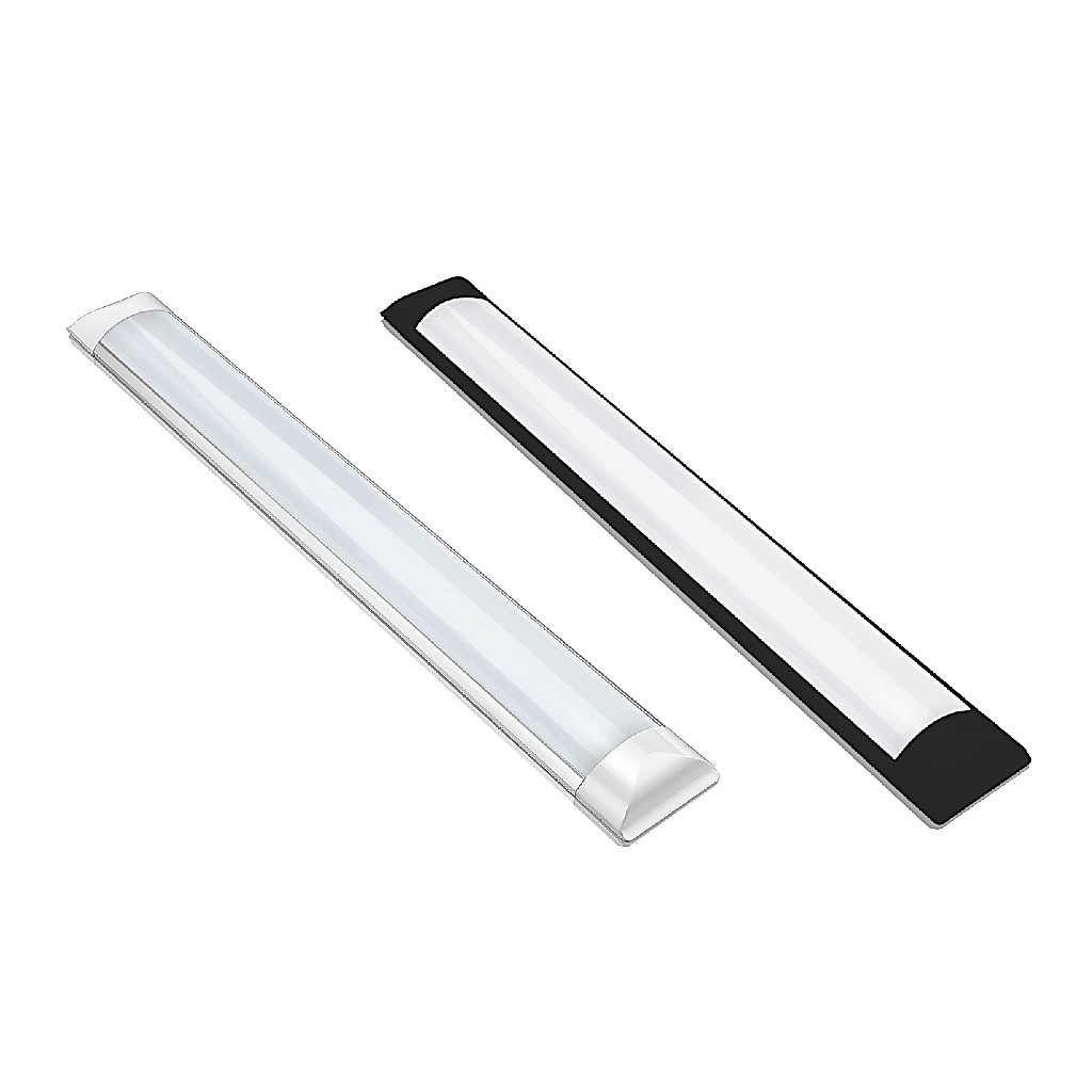 Kit 5 Luminaria led slim 36 40w 120cm Branco Preto 3000K 4000K 6500K