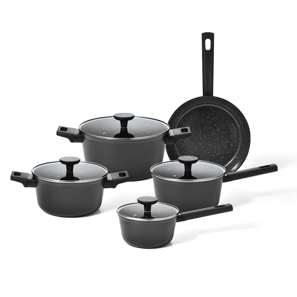Kit 5 Panelas DE Indução Com Antiaderente Cerâmico Mou DE Chia Oikos — Cozinha e Utensílios