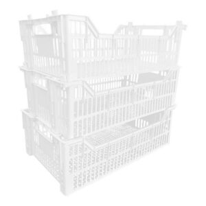 Kit 5 Peças Caixa Plástica Hortifruti Organizadora Frutas
