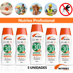 Kit 5 Protetor Solar Nutriex Fps 30 Repelente 120ml Anti