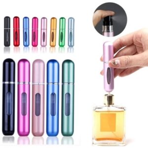 Kit 5 unidades Porta Perfume Recarregavel Portatil Spray 5ml