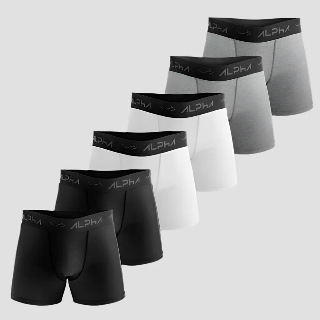 Kit 6 Cuecas Cotton Masculinas Dry Academia Alpha Co