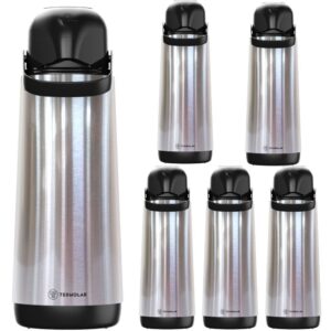 Kit 6 Garrafa Térmica Café Leite Chá 1,8 Litros com Ampola de Vidro e