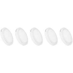 Kit 6 Luminária Painel Plafon Led Sobrepor Redondo 6w Bivolt