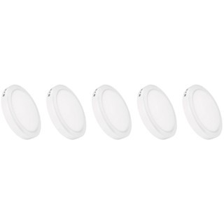 Kit 6 Luminária Painel Plafon Led Sobrepor Redondo 6w Bivolt