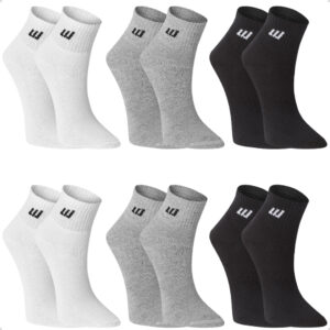Kit 6 Pares Meia Cano Médio Algodão Winston Sports Casual Dia a Dia