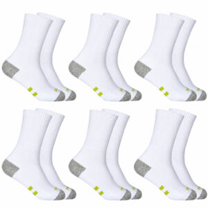Kit 6 Pares Meias Hoahi Algodão Cano Alto Longo Masculina Feminina
