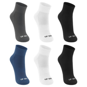 Kit 6 Pares Meias Up Dry Esportiva Cano Médio Anti Bolha Corrida Bike