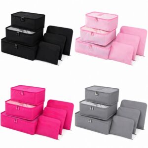 Kit 6 Peças Organizadores De Mala P Viagem Bolsa Necessaire