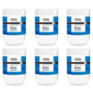 Kit 6 Potes Creme De Massagem Corporal Dagua Natural Neutro 650g Sem