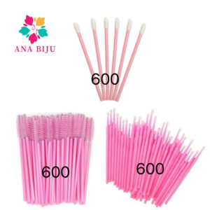 Kit 600 Escovinhas 600 Microbrush 600 Aplicador de Batom Alongamento