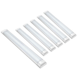 Kit 6un Luminária Linear Led Tubular Sobrepor 18w Bivolt calha