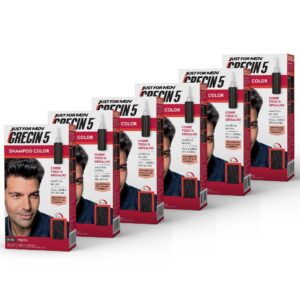 Kit 6x unidades Grecin 5 Shampoo Tintura Tonalizante Preto 60ml Cobre