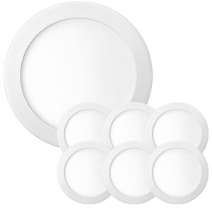 Kit 7 Luminária Painel Plafon Sobrepor Redondo Led 18w Bivolt Elgin