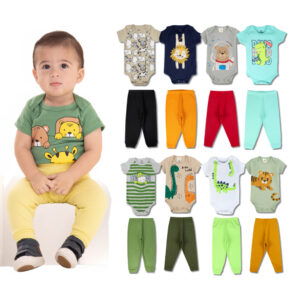 Kit 8 Peças de Roupas para Bebê Menino Kit 4 Body Roupa Infantil Bebê