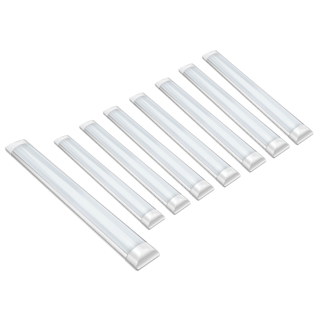 Kit 8un 18w Luminária Slim Linear Led 60cm branco amarelo neutro