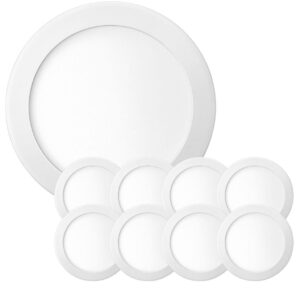 Kit 9 Luminária Painel Plafon Sobrepor Redondo Led 18w Bivolt Elgin