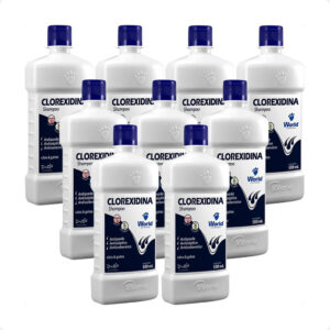 Kit 9 Shampoo World Veterinária Dug’s Clorexidina Cães Gatos 500 mL