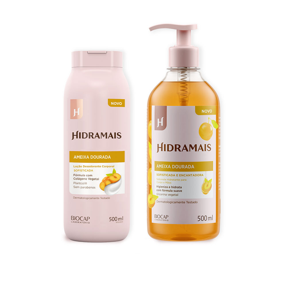 Kit Ameixa Dourada 500 ml Hidratação e Perfume Sofisticado
