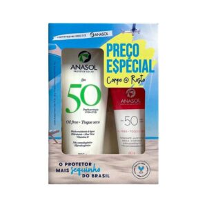 Kit Anasol Protetor Solar Fps 50 Facial 60g Fps 50 Corpo 200g — Skincare