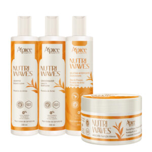 Kit Apice Nutri Waves 300ml: Higieniza Nutre e Define com Shampoo