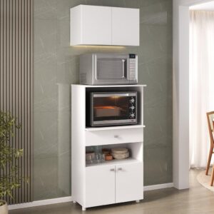 Kit Armário de Cozinha Multimóveis 62,5cm com Balcão para Forno e