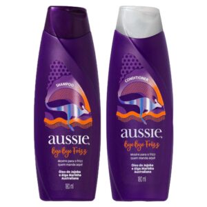 Kit Aussie Bye Bye Frizz Maciez e Brilho 180ml: Shampoo Condicionador