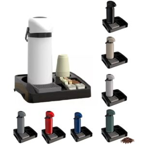 Kit Bandeja Café Organizadora Preto Garrafa Térmica 1,8l Unitermi