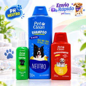 Kit Banho Pop Pet Clean Shampoo Perfume Condicionador Cães Gatos