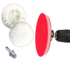 Kit Base Adaptador Furadeira Esmerilhadeira 2 Boinas de Lã