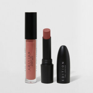 Kit Batom Rosa Brilho Labial Océane Edition