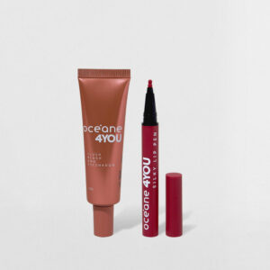 Kit Blush Líquido Coral Caneta Batom Rosa 4you