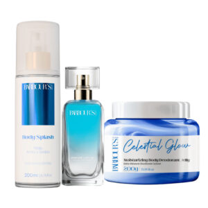 Kit Body Splash Geleia Hidratante Perfume Capilar Celestial Glow