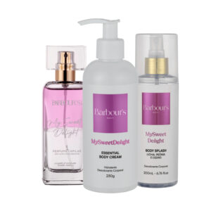 Kit Body Splash Hidratante Corporal Perfume Capilar My Sweet Delight