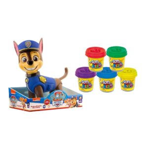 Kit Boneco Gigante Chase Patrulha Canina 5 Massinhas de Modelar Massa