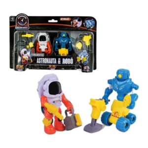 Kit Brinquedo Astronauta e Robô Missão em marte -Fun