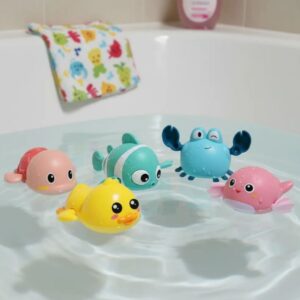 Kit Brinquedos Nadadores a Corda Brinquedo de Banho para Bebes