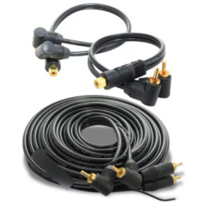 Kit Cabos Rca 2 Cabos Rca Y 1 Cabo Rca 5 Metros Anti Ruido Para Módulo