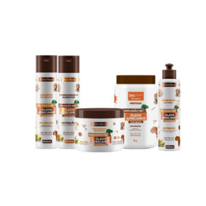Kit Cachos Óleos Africanos Shampoo, Condicionador, Pentear Ativador