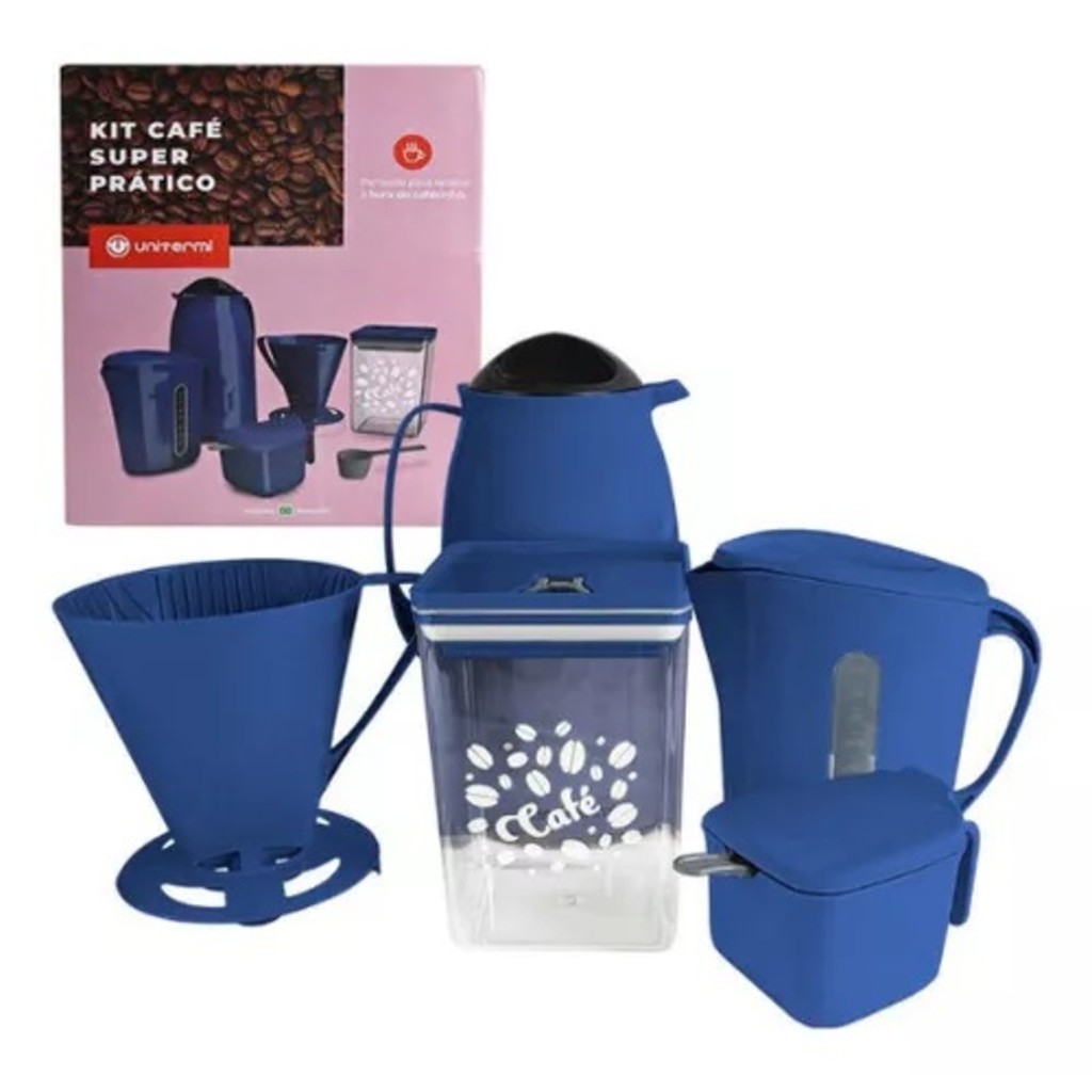 Kit Café Super Prático Garrafa Térmica, Açucareiro, Leiteira — Cozinha e Utensílios