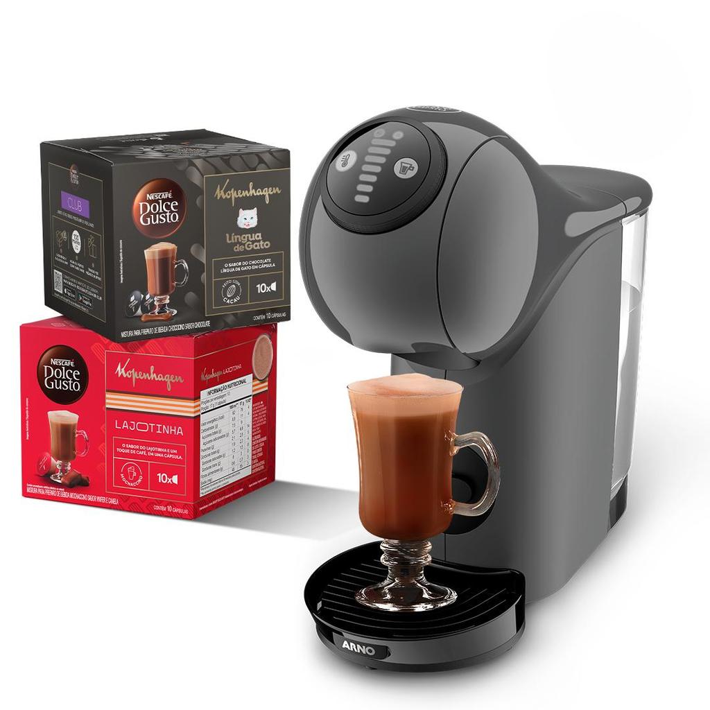 Kit Cafeteira Dolce Gusto Genio S Basic Grafite Bebidas Kopenhagen — Eletroportáteis